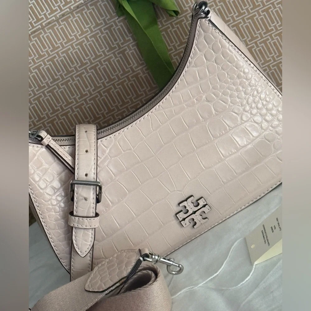 478$! Tory Burch - Thea Embossed Convertible Crossbody, Clay Pink